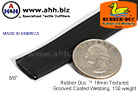 5/8'' Rubber Duc&trade; brand Rubber Coated Webbing Textured Grooved 16mm, 130 weight