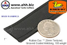 1'' Rubber Duc&trade; brand Rubber Coated Webbing Textured Grooved 100 weight